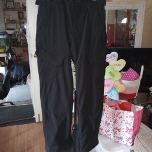 Men's Black Cargo Snow Pants Small